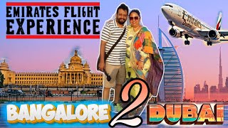 Bangalore to Dubai Emirates flight experience Budget Dubai Travel Series Ep  1 Kannadiga in Dubai [upl. by Yul704]