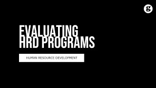 Evaluating HRD Programs [upl. by Xineohp263]