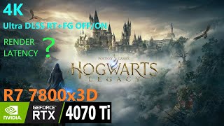 Hogwarts Legacy RTX 4070 Ti 7800x3D 4K RENDER LATENCY [upl. by Aneerol827]