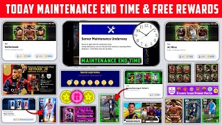 Maintenance End Time Today In eFootball 2023 Mobile  Pes Server Maintenance End Time amp Free Coins [upl. by Arbma]