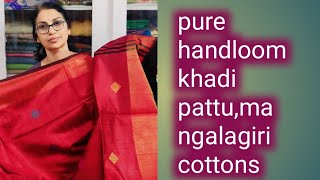 pure handloom khadi pattupure mangalagiri cottonssuseelafashionpoint [upl. by Llabmik]