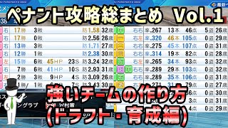 【ペナント攻略まとめ】1 強いチームの作り方！『ドラフト・育成編』【パワプロ2022】 [upl. by Nannerb822]