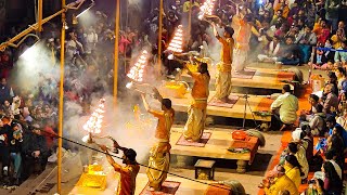 Ganga Aarti at Dashashwamedh Ghat Varanasi [upl. by Rephotsirhc]