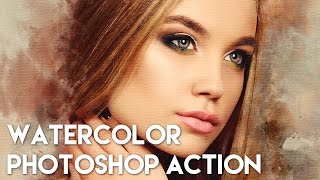 Watercolor Photoshop Action  How to use TUTORIAL [upl. by Acinehs776]