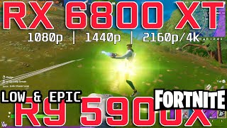 R9 5900X amp RX 6800 XT Fortnite 1080p 1440p 4k LowCompetitive amp EPIC Settings [upl. by Lauryn158]