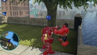 LEGO Marvel Super Heroes  Unlocking Ironman Hulkbuster  Free Roam Character Token Location [upl. by Anida]