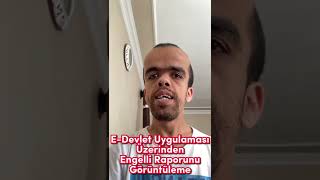 EDevlet Uygulamasında Engelli Raporu Nasıl Sorgulanır [upl. by Catima]