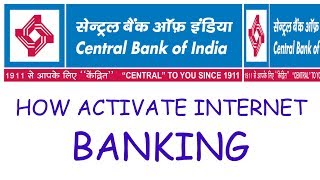 HOW ACTIVATE INTERNET BANKING CENTRAL BANK OF INDIA amp FIRST LOGIN HINDIURDU [upl. by Yrrot]