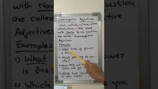 interrogative adjectives  interrogative adjective  interrogative adjective example [upl. by Neerac434]