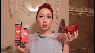 Dying My Hair Red no bleach  LOreal Hicolor quotIntense Redquot amp quotRedquot [upl. by Stiruc]