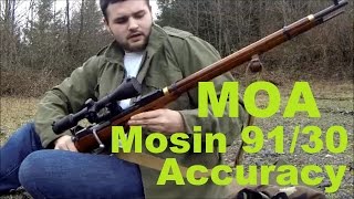 Amazing Accuracy from a PITTED COUNTER BORED Mosin Nagant m9130 Shooting for Groups [upl. by Eniac]