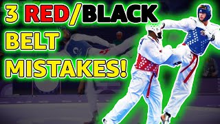 WHAT ARE the MISTAKES of lower belts fights taekwondo [upl. by Ihdin]