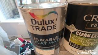 Dulux Durable Flat Matt Vs Crown Clean Extreme [upl. by Gamali3]