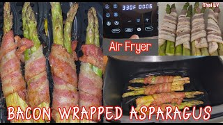 Bacon Wrapped Asparagus I Air Fryer I Espárragos envueltos en tocino I Fagots dasperges et bacon [upl. by Ybanrab]