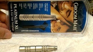 Groom Mate Platinum XL Nose and Ear Hair Trimmer Review and Disassembly [upl. by Eedoj]