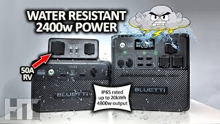 BLUETTI AC240 2400w IP65 Water Resistant Modular Solar Generator Battery Power Station [upl. by Quenby]