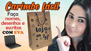 Como fazer carimbos com nomes e escritas para personalizar suas sacolas e embalagens 145 [upl. by Zevahc195]