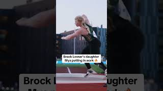 Brock Lesnar’s daughter Mya putting in work 🔥 via csutrackfieldxcIG [upl. by Oinafipe676]