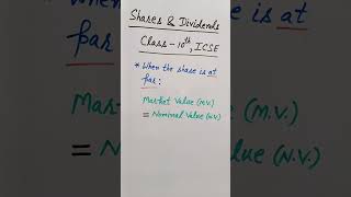 shares dividends class10maths icse shorts [upl. by Thaddus897]