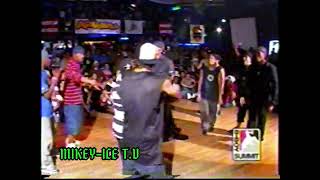 FLEXABLE FLAVE VS KILLAFORNIA  BBOY SUMMIT 2002 killafornia bboysummit flexableflave [upl. by Nittirb493]