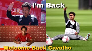 WELCOME Back to Liverpool Fabio Cavalho after spending loan time RB Leipzig [upl. by Enitsyrhc]