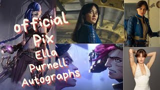 Unboxing Ella Purnell Autographs from Official Pix [upl. by Persas2]