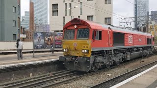 Class 66 passing Manchester Oxford Road [upl. by Namar]