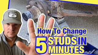 How To Replace Broken Wheel Studs In 5 Minutes  Trailer Repair [upl. by Dazhehs]