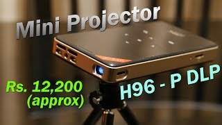 H96  P DLP Mini Projector review  runs Android 6 price approx Rs 12200 [upl. by Everrs]