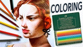 Dibujando un Retrato con Lápices de colores Faber Castell Polychromos [upl. by Walcott]