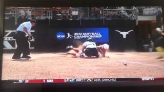 Texas vs Oregon softball fight [upl. by Ayalahs717]