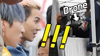 팬에게 드론 받은 송민호 반응 feat강승윤 MINO Reaction Drone Gift  위너 팬싸인회 WINNER Fansign Event  신촌 차 없는 거리 [upl. by Akehsar]