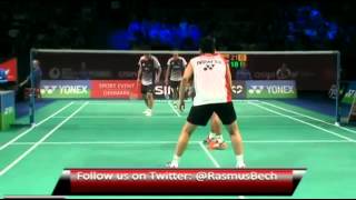 QF  MD Court 2  MAhsanHSetiawan vs HEndoKHayakawa  2012 Yonex Denmark Open [upl. by Gerc]