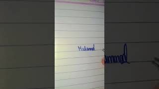 how to write name Muhammad 💕✨🥹ytshort art calligraphy [upl. by Yob]