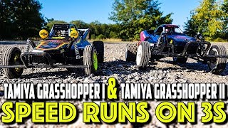 Tamiya Grasshopper I amp Grasshopper II  Speed Runs on 3S [upl. by Ecnirp772]