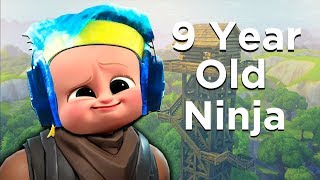 9 Year Old Ninja on Fortnite  Fortnite Battle Royale [upl. by Bille]