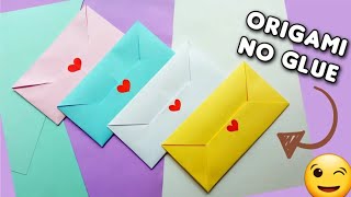 Super Easy Origami Envelope  Fast Origami Style Paper Envelope No glue [upl. by Claudell]