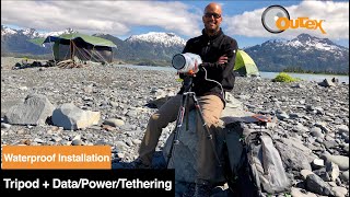 Waterproof Camera Tripod And DataPowerTethering Installation for Alaska Time Lapse Photography [upl. by Ydarb]