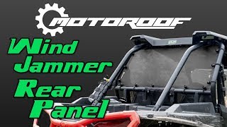 MotoRoof Wind Jammer Rear Panel for UTVs  Side By Sides [upl. by Fritzie]