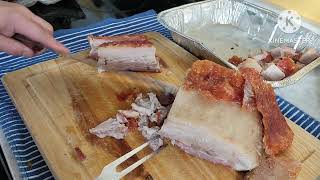 ASMR CUTTING PORK LECHON [upl. by Leihcar]