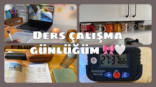 Ders çalışma günlüğüm🤍🎀Karışık vlog☕️🏡 [upl. by Gnoud]