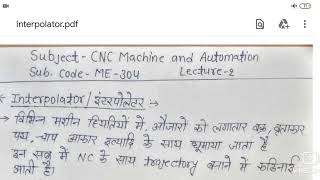 ME304 Unit3 Interpolator [upl. by Ajani]