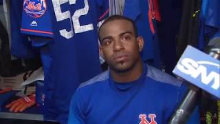 Yoenis Cespedes talks minor injury says he aims to play Friday [upl. by Diann]