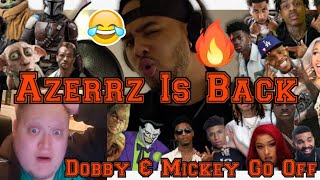 Azerrz Hit Rap Songs With Impressions 3 Reaction Dobby amp Mickey Went INNNN [upl. by Konikow393]