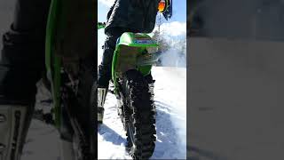 Kawasaki KX500 2Stroke FMF Gnarly Winter Ride 2023 shorts [upl. by Aural431]