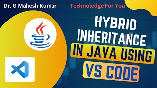 HYBRID INHERITANCE IN JAVA USING VS CODE [upl. by Yokoyama]