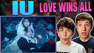 COUPLE REACTS TO IU Love wins all MV Starring V of BTS [upl. by Yleoj]