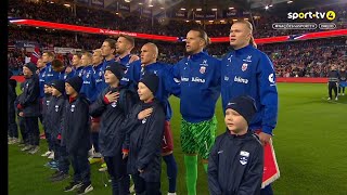 Norway vs Slovenia National Anthem  UEFA Nations League 202425 [upl. by Hirst134]