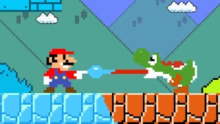 Cat Mario  Mario touches Everything it Turns into ICE in Super Mario Bros  Game Animation [upl. by Woo]