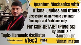 Quantum Harmonic OscillatorPart1  Discussion with IITians JNUites etcNETJET  By Gauri Sir [upl. by Attenauqa461]